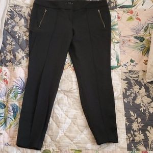 Loft Moto Zip Black Ponte Leggings